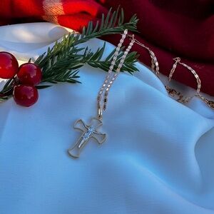 Rose Gold Cross Necklace
